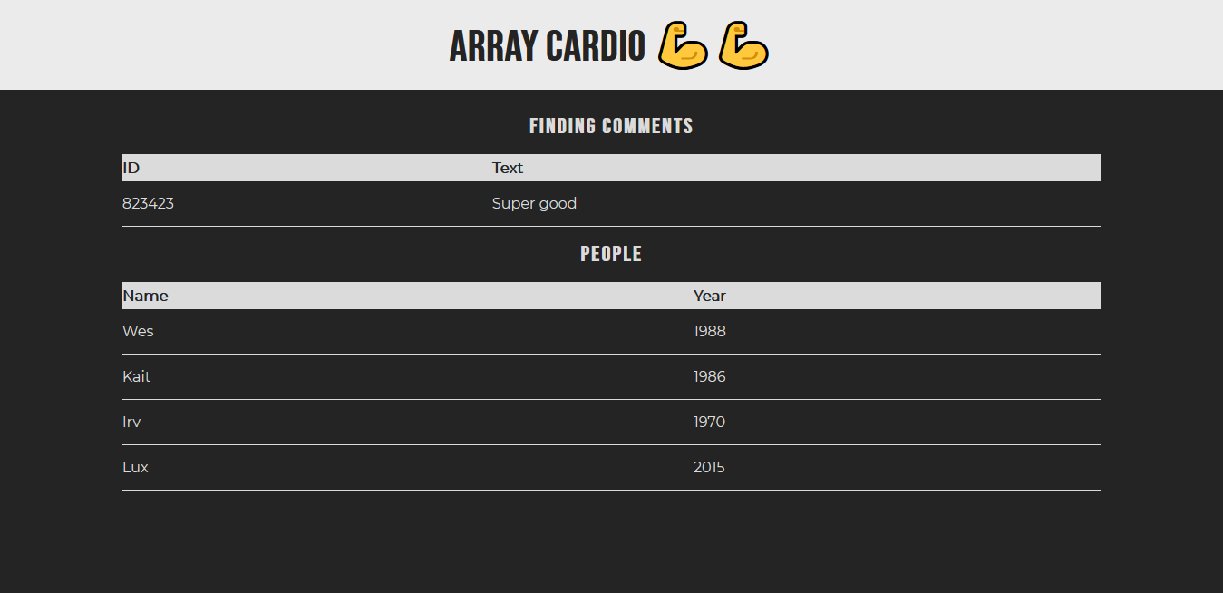 Array Cardio - Day 02