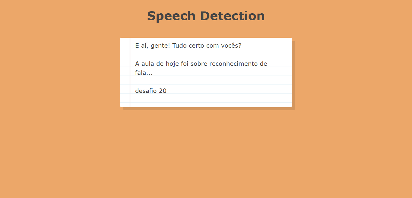 Speech Detection